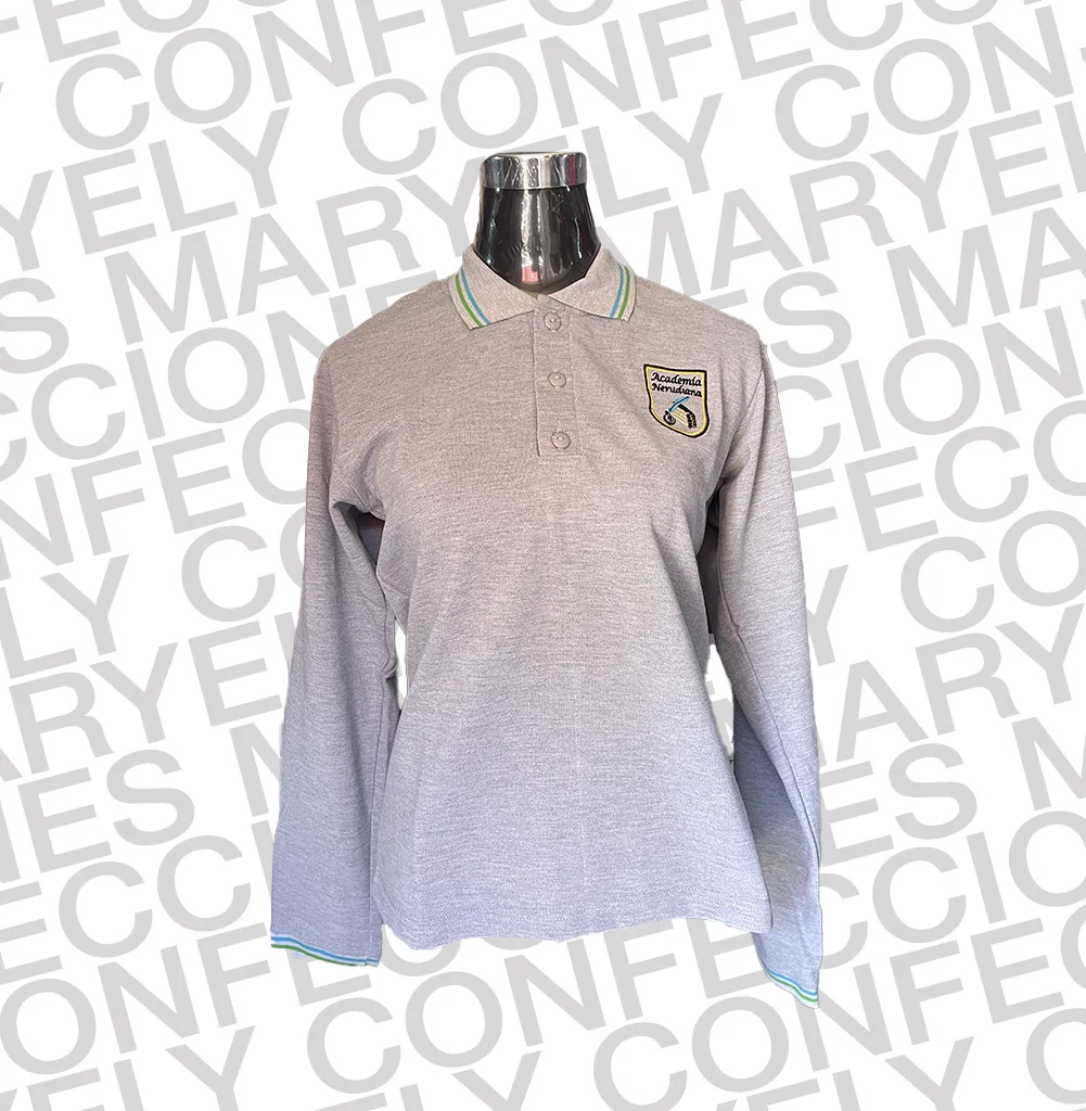 Polera Piquet Manga Larga Academia Nerudiana