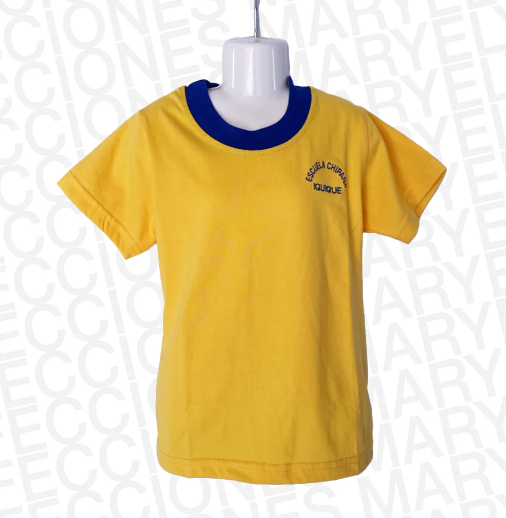 Polera Algodón Manga Corta Colegio Chipana